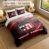 3Pcs Bedding Set Custom Name Text, 1 Sheet 2 Pillowcases Home Bed DecorAthletic Bilbao FC