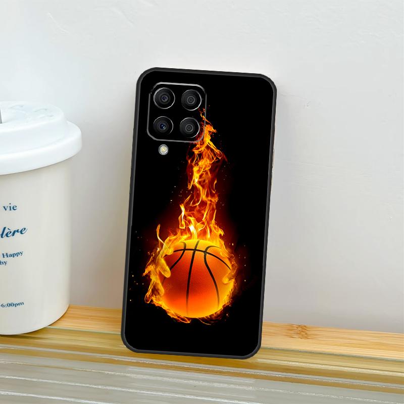 Basketball On Fire Case For Samsung Galaxy M52 M32 M12 M16 M14 M54 M13 M33 M53 M56 M36 M31 M11 M35 M55 M15 M06