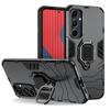 Shockproof Armor Case for Samsung A55 5G A35 A25 A15 A05 Silicone+PC Metal Ring Stand Holder Phone Cover for Galaxy A05S