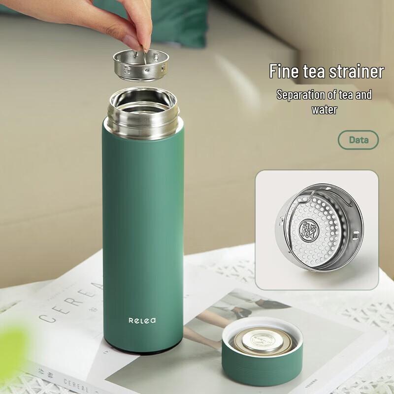 RELEA Portable Stainless Steel Insulated Tea Infuser Mug
