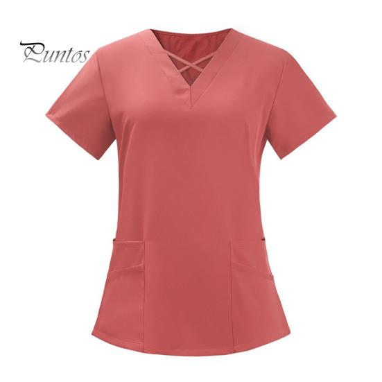 2 шт./компл. комплект унисекс больничной формы с v-образным вырезом и короткими рукавами, карманы, топы, брюки с эластичной резинкой на талии, быстросохнущие больничные стоматологические скрабы для медсестер, униформа