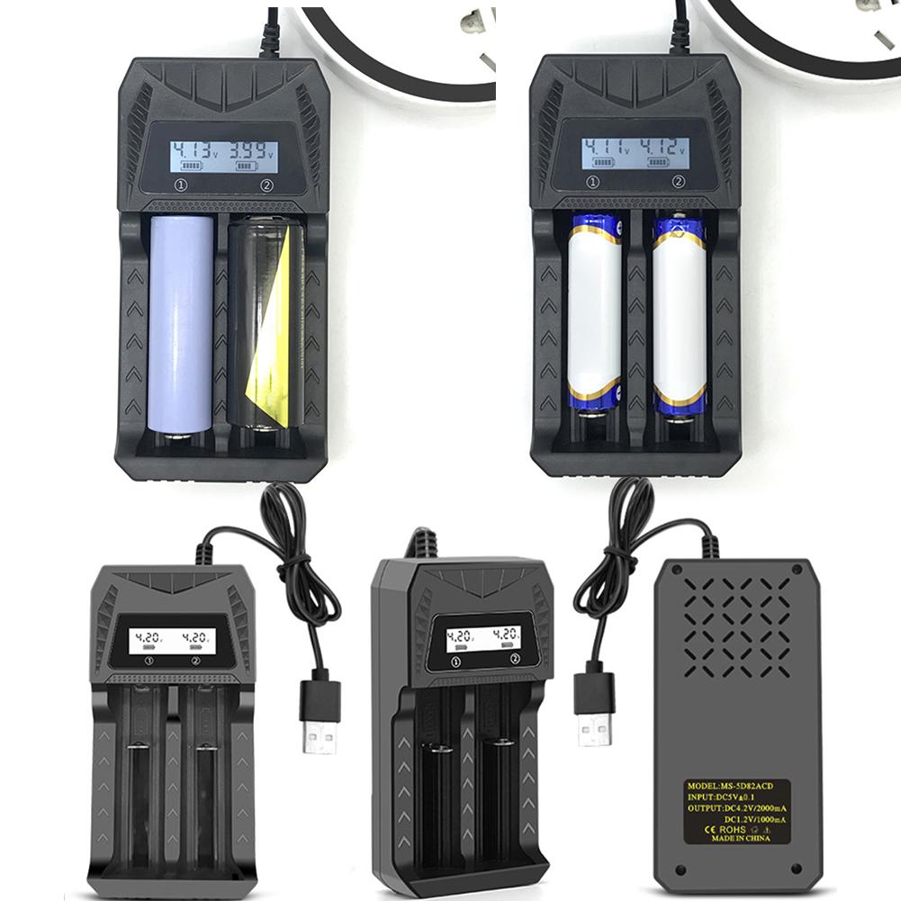 1/2/4 слота интеллектуальное зарядное устройство для аккумуляторов с ЖК-дисплеем USB-вход 18650 литий-ионное зарядное устройство для литий-ионных аккумуляторов 18650 4.2V