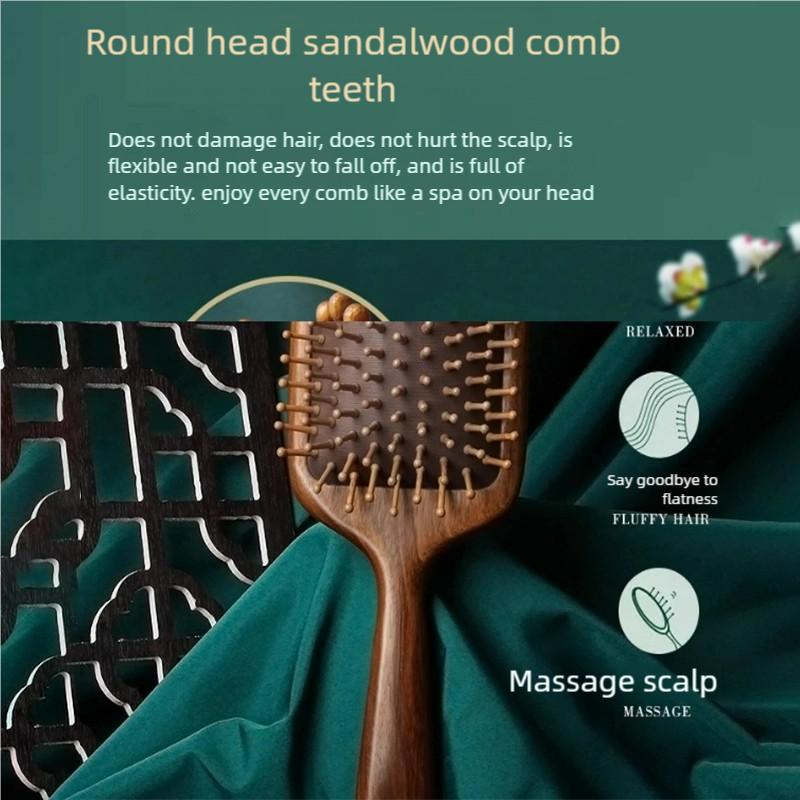 Massage Comb Wooden Sandalwood Air Cushion Comb Air Bag Massage Head Meridian Long Hair Scalp Home Head Massage Tool