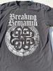 Мужская футболка Breaking Benjamin Черная с надписью БЕЗ РАЗМЕРА Y2K Rap Rock Emo NuMETAL