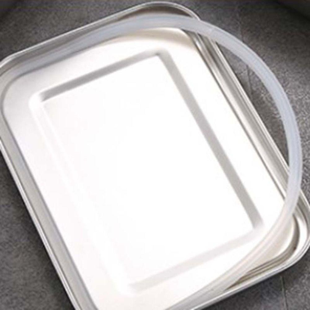 Rectangular 304 Stainless Steel Lunch Box Removable Partitions Food Storage Box  Canteen