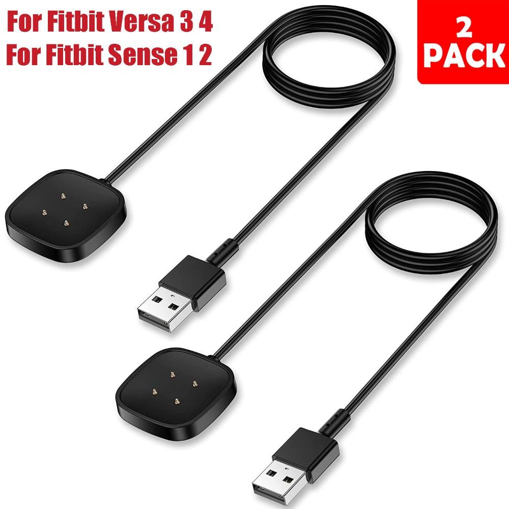 2pcs Wireless Charger For Fitbit Sense 1 2 /Versa 3 4 USB Fast Charging Dock US