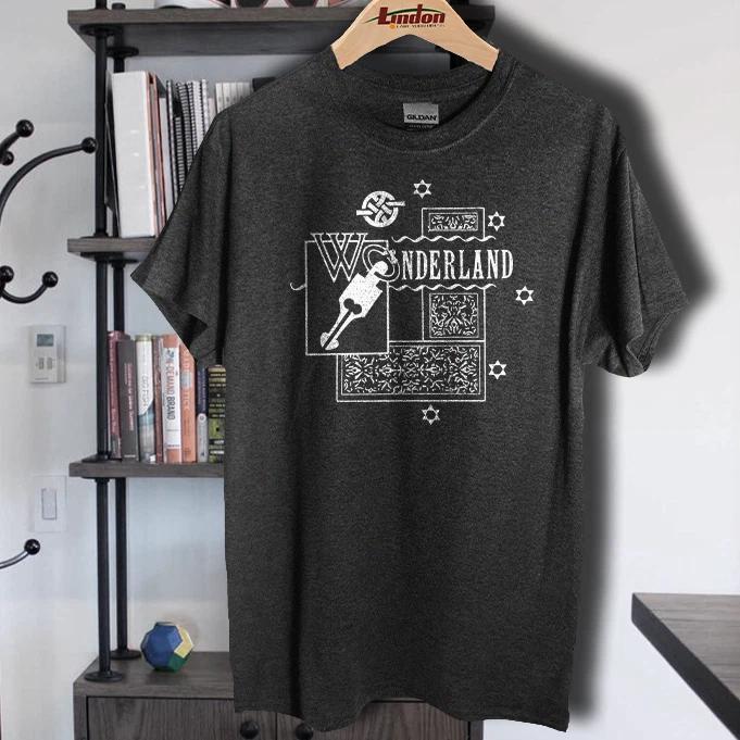 Wonderland records tee T-Shirt T T-Shirt short sleeve screen print
