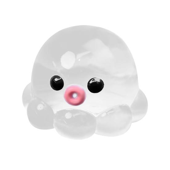 Yousheng 1/5Pcs Stress Relief Octopus Toy Slow Rising Bubble Popping Octopus Squeeze Toy Soft TPR Transparent Octopus Fidget Sensory Toy