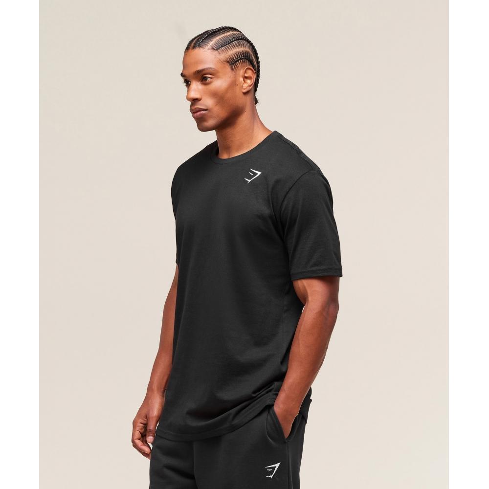 Gymshark Футболка CresT Tall Black A2b9o Bb2j