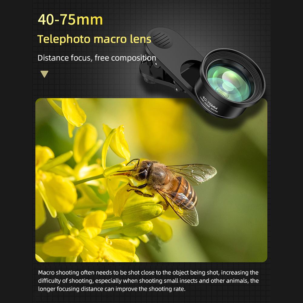 10X Universal Smartphone Macro Lens 4K Ultra High Definition Phone Camera Lens with Phone Clip