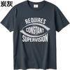 Minimalist Women Summer T Shirt Requires Constant Supervision Eye Pattern Short Sleeve Printed Crew Neck For Men Top Tees