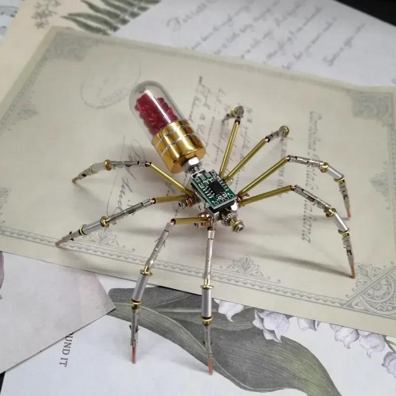 Сделай сам Механический Паук Металлический Модель-конструктор 3D Пазлы Киберпанк Насекомые Сборка Креативные Ручная Работа Металлические Пазлы