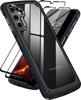Для Samsung Galaxy A14 5G Прозрачный кристальный чехол с 2X Защитными стеклами для экрана Военный противоударный чехол для Samsung A14
