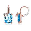 Oval Nano Sky Blue Topaz Gemstone Drop Earring