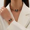 Hot-selling Butterfly Women's Suit Popular Simple Fashion Versatile High-end Necklace Bracelet Niche Design