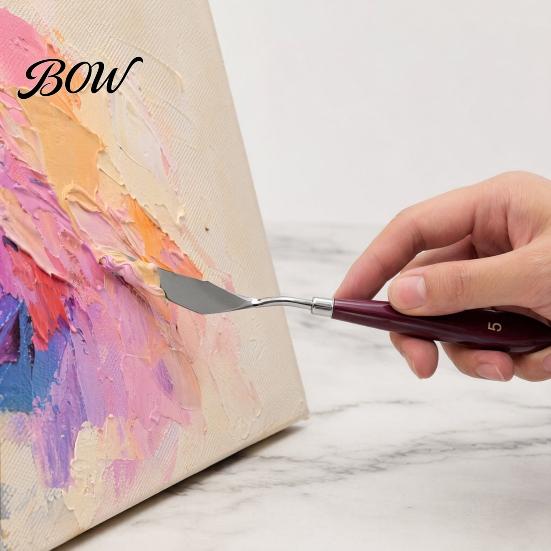 Professional Art Supply Spatulas 5Pcs Palette Knife with 6 Paint Scraper, Stainless Steel Spatula Artistic Texture Creation Tools Knife,