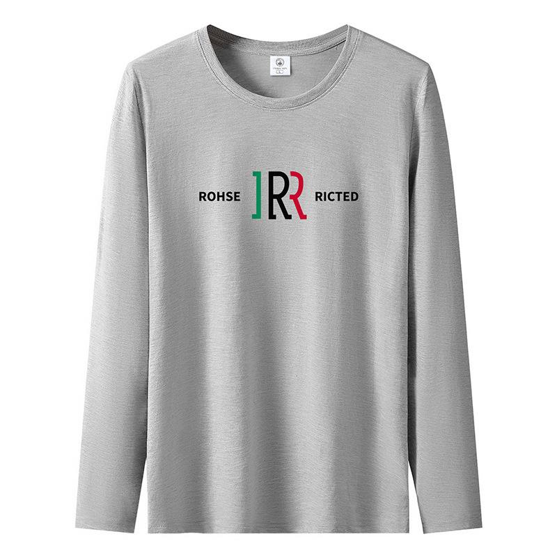 Мужская футболка с длинным рукавом JRR Pattern из чистого хлопка, повседневные свитера больших размеров для мужчин