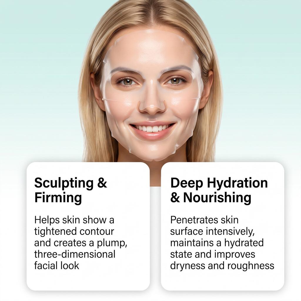 Collagen Moisturizing Face Mask, Hyaluronic Acid Hydrating Facial Mask, Gentle Skin Care