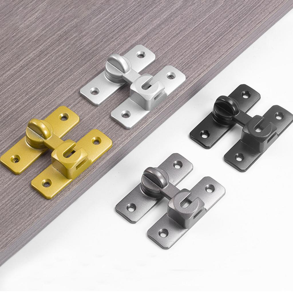 Без перфорированного алюминиевого сплава раздвижной дверной замок без кражи пряжки для использования дома и в гостинице 90 градусов 180 градусов