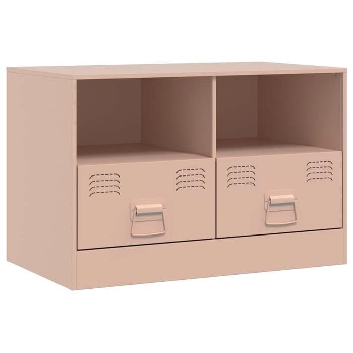 VidaXL Meuble TV rose 67x39x44 cm acier 841741