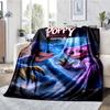 Huggy Wuggy Theme Printed Blanket - Perfect for Couch, Bed, Travel & Outdoor Use | Machine Washable, Cozy & Durable.