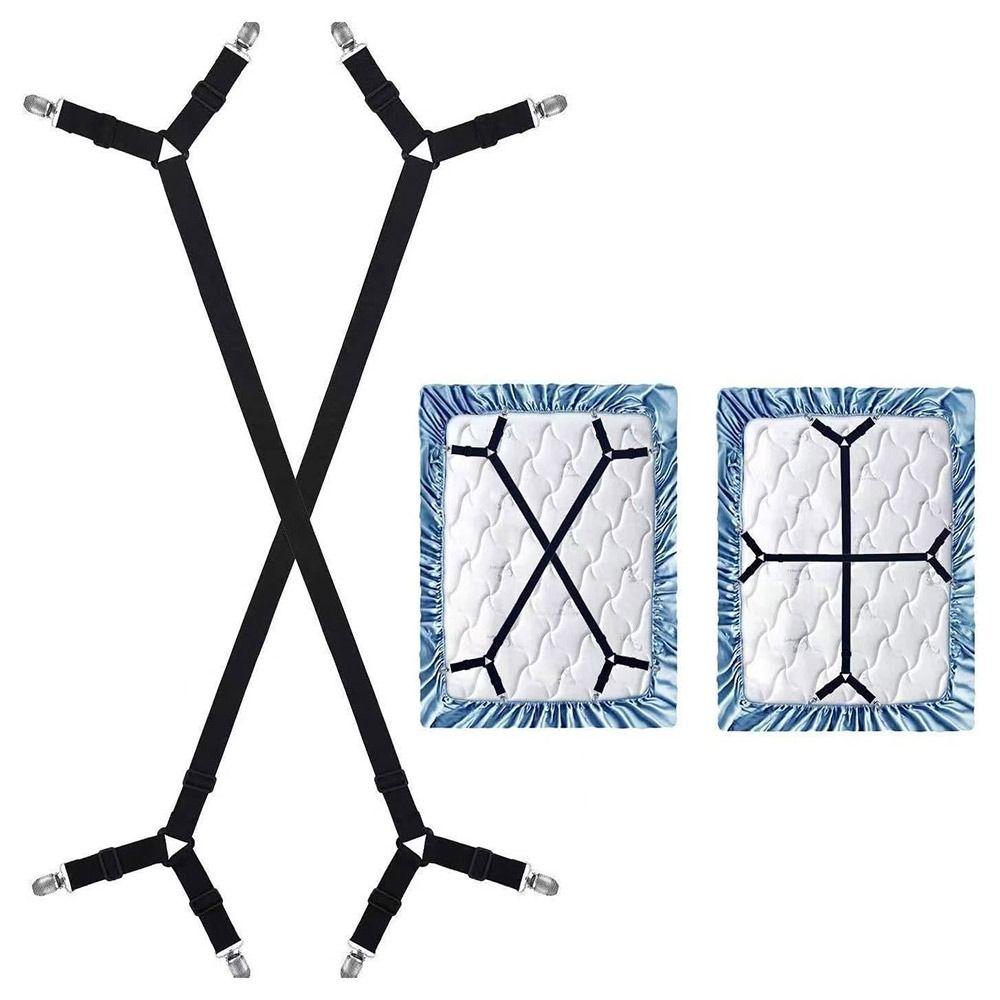 Non-Slip Bed Sheet Holder Adjustable Fixing Strap Grippers Durable Clothes Pegs  Blankets