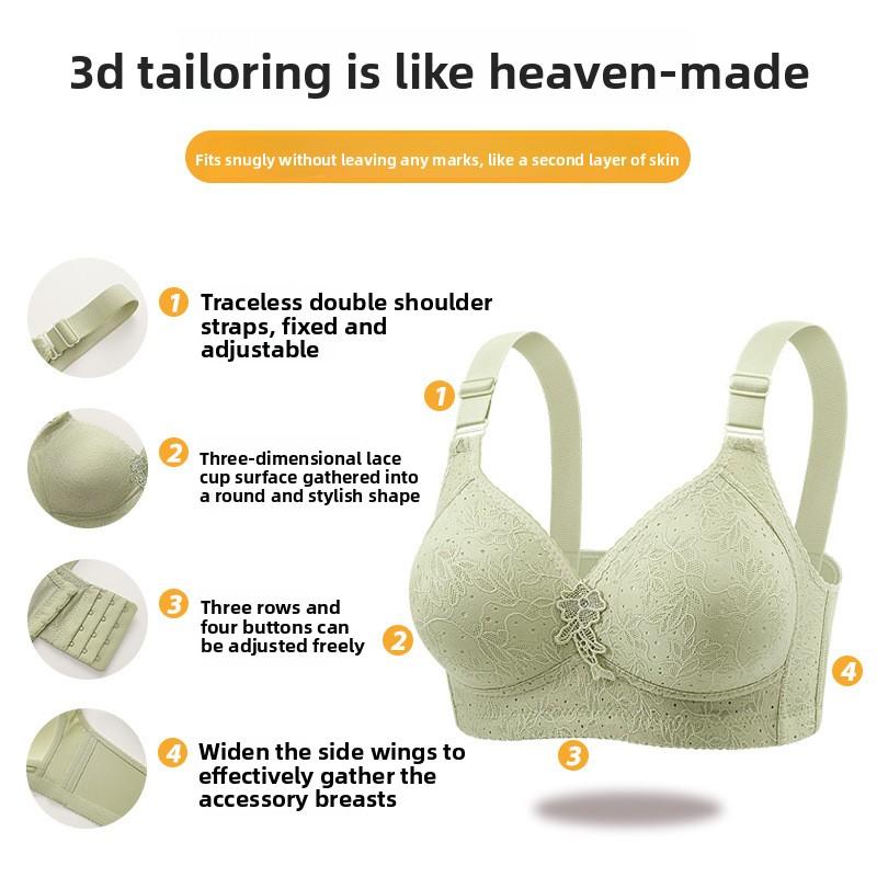 Премиальное жаккардовое дышащее легкое сетчатое белье больших размеров, чашка с боковой поддержкой, лифтинг и сборка, широкие бретели, бюстгальтер на 4 крючка