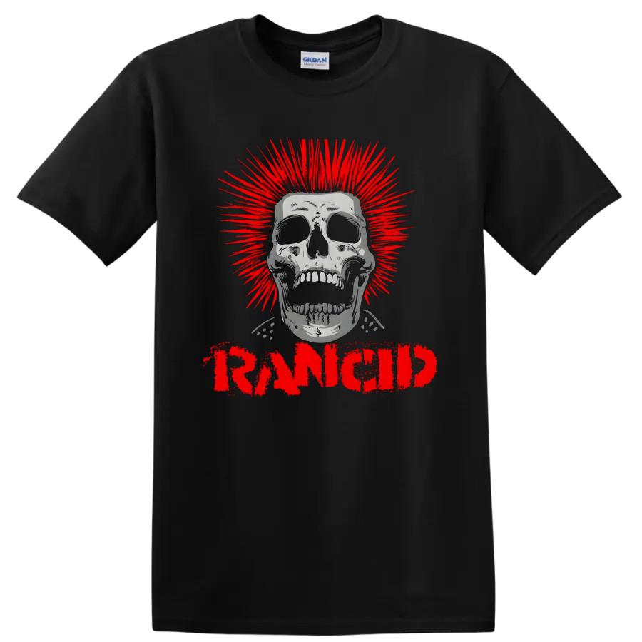 Панк-рок футболка Rancid с принтом черепа Музыкальная футболка Подарок фанату Потертый стиль