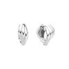 Triple Silver (W) Square Volume Earrings Hl3E40302W9Xxx