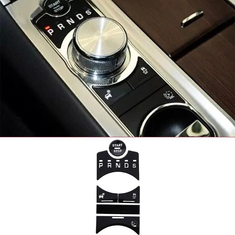 For Jaguar XF XJ 2010- aluminum alloy Black Button Stickers Car Accessories Interior AC Gear Switch Repair Decals