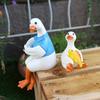 2 шт. милые статуэтки уток водонепроницаемые устойчивые к ультрафиолетовому излучению забавные мультяшные садовые фигурки уток украшения для дома и улицы