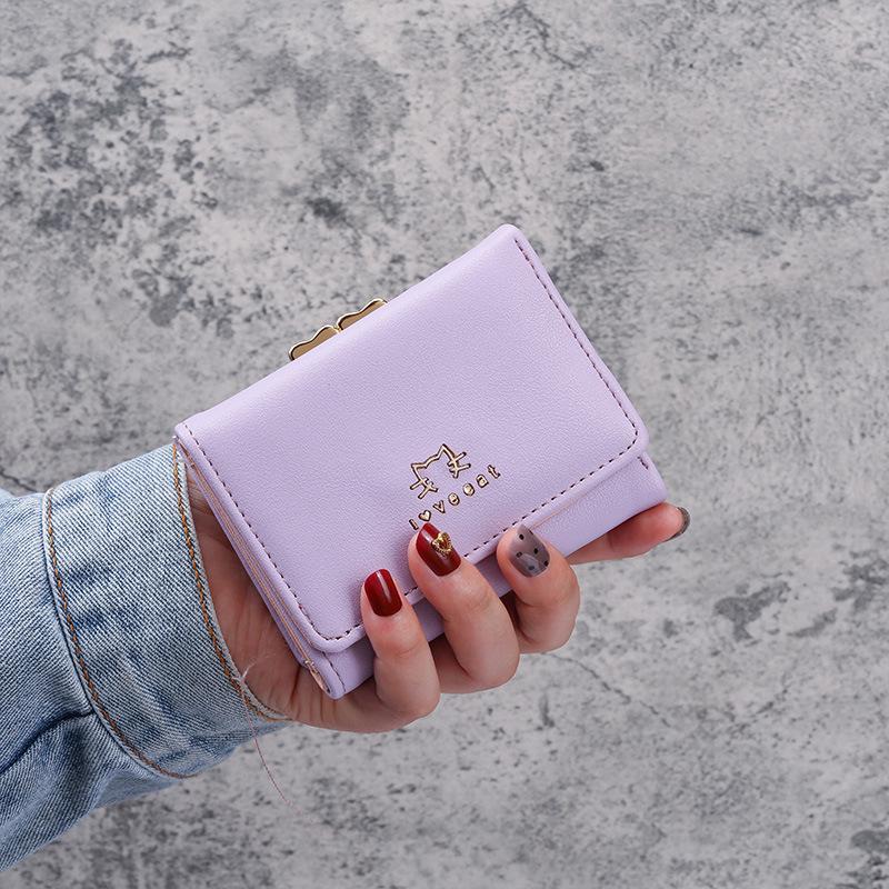 Женский короткий кошелек 2020 года — простая мода, студенческий стиль, японский и корейский кошелек из искусственной кожи для монет