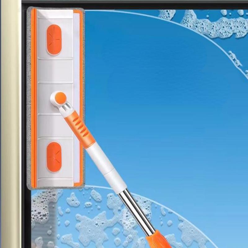 Scalable Window Clean Squeegee Mop Soft Microfiber Wiper Telescopic Glass Brush Multi-function Scraper Cleaning Dust Household Clean