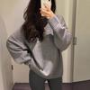 Womens Oversized Crewneck Knit Sweater Soft Fuzzy Acrylic Blend Loose Fit Long Sleeve Winter Top