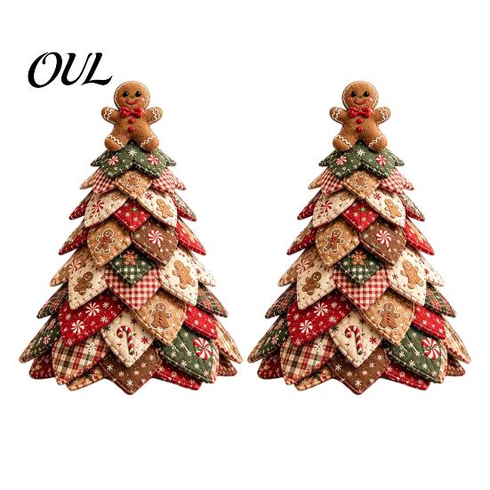 Craft Kits for Home Decor DIY Quilted Fabric Christmas Tree Kit, Vintage Patchwork Sewing Set Creative Gifts Friends Tabletop Decor, Handmade