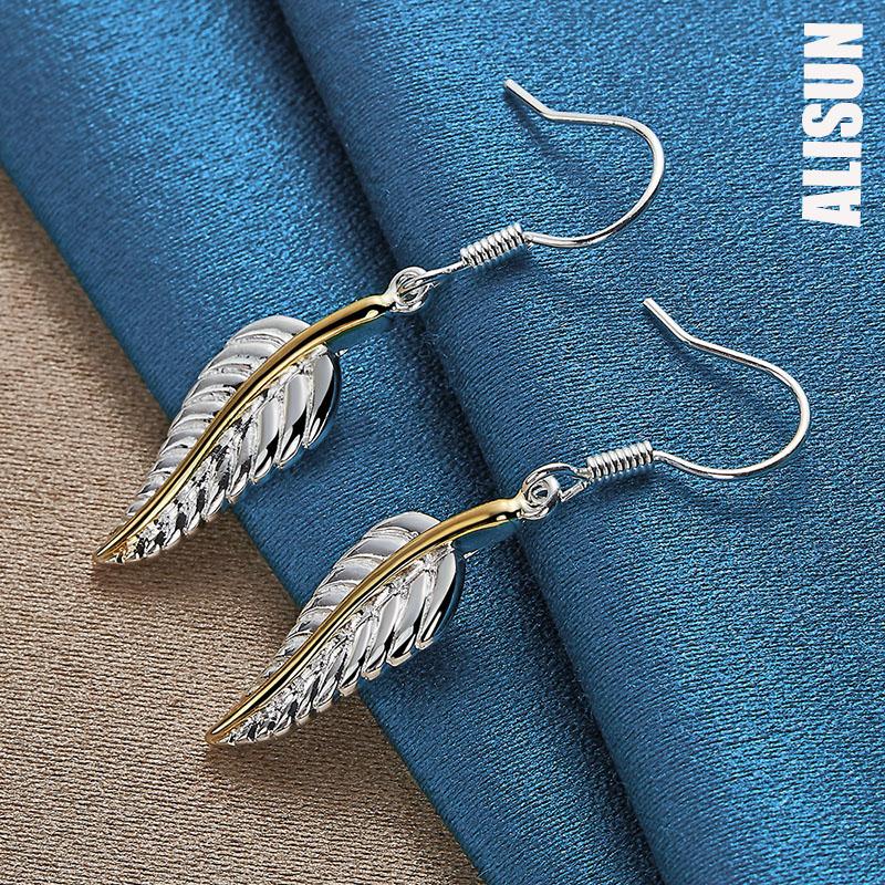 Серьги-перья для пирсинга из стерлингового серебра 925 пробы, модные свадебные украшения