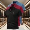 Men's 3Pack Set Short-Sleeve Polo Shirt with 3Button,2Tone Cuffs Moisture-Wicking Ideal for Golf, Commuting, and Casual Wear