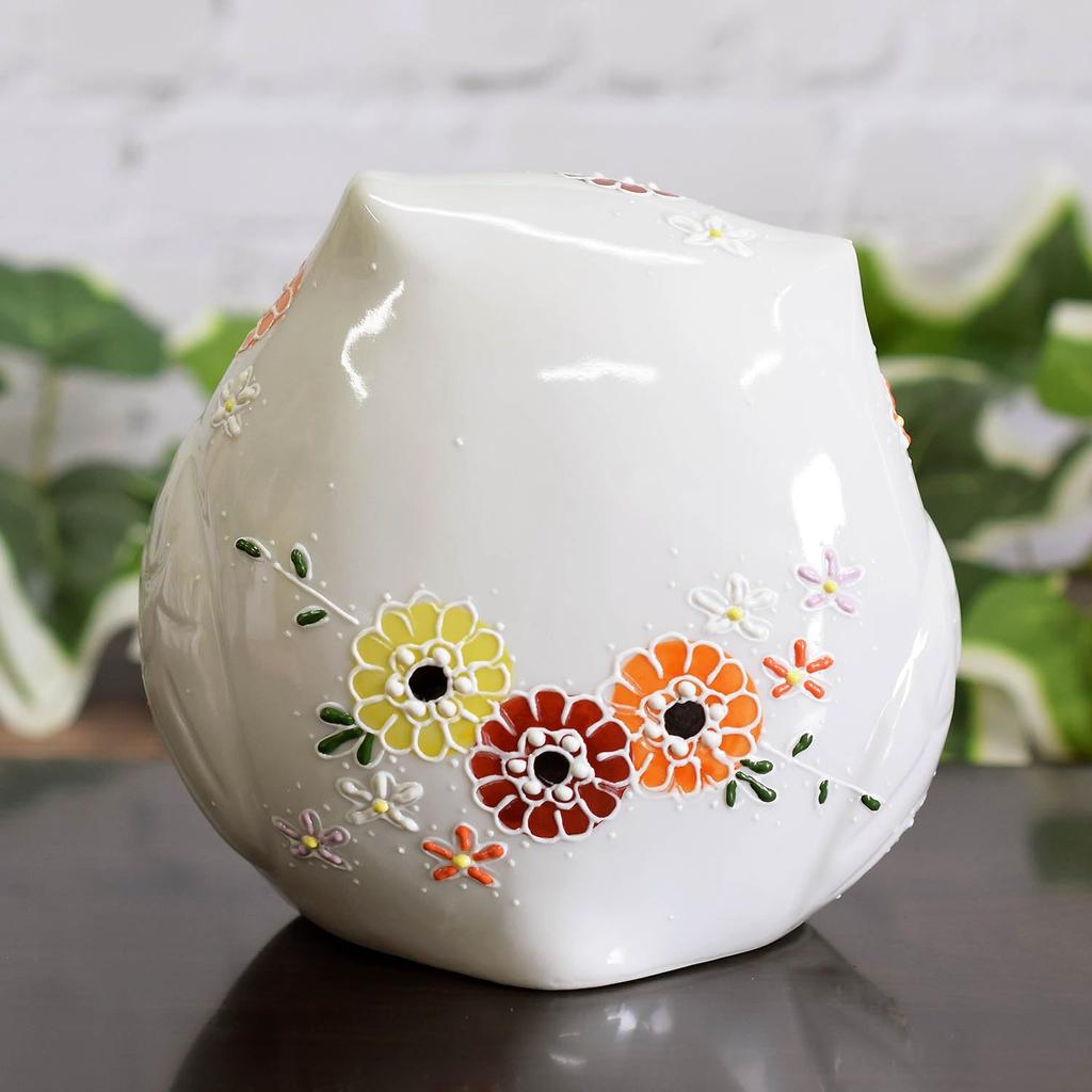 Сова Кутани цветок Фэн удачный подарок на день рождения статуэтка, керамика, посуда, сова, композиция, Шуй, удача, талисман,