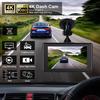 Автомобильный видеорегистратор 4K Ultra HD, камера с двойной записью WiFi, автомобильный регистратор