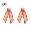 Front Door Wreath Bows Fall Scalloped Sash for Door, 55 Inch Plaid Gingham Autumn Wedding Ornament Thanksgiving Ribbon Harvest Yard Porch Doorway