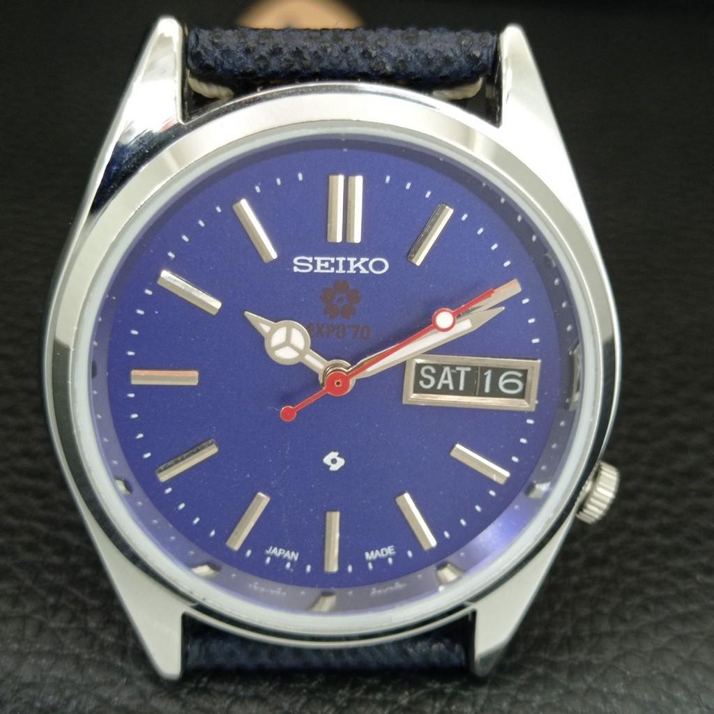 ВИНТАЖНЫЕ ОТРЕМОНТИРОВАННЫЕ МУЖСКИЕ АВТОМАТИЧЕСКИЕ ЧАСЫ SEIKO 5 7009A ЯПОНИЯ СИНЕГО ЦВЕТА a446701-1