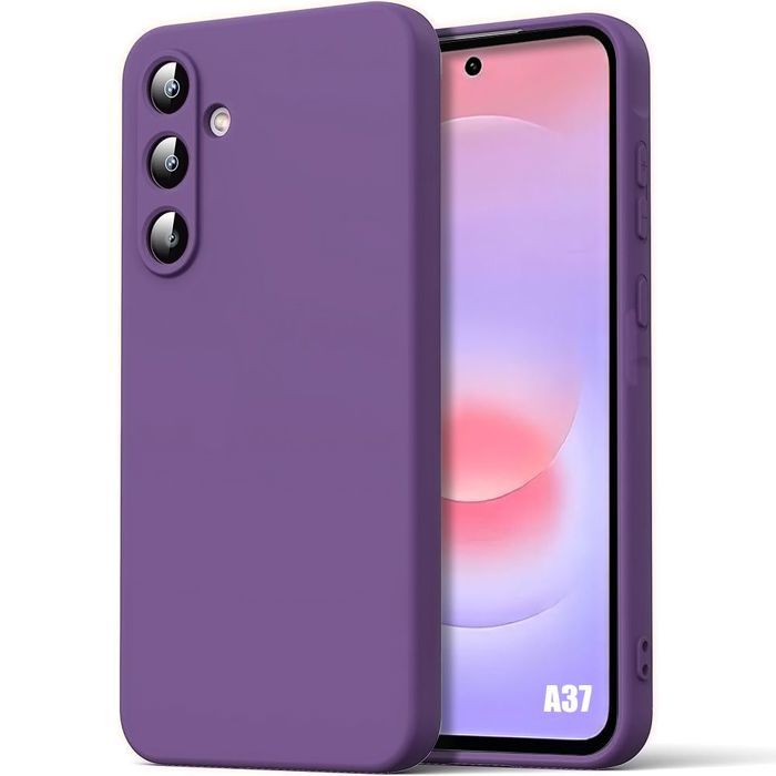 Coque Silicone - BOOLING - pour Samsung Galaxy A37 5G - Slim Anti-Rayures Violet Foncé