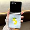 Магнитный прозрачный жесткий чехол для телефона Samsung Galaxy Z Flip7 FE Flip6 Flip5 Flip7 6 С рисунком вишни Прозрачная задняя крышка из поликарбоната