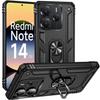 Protective Case - E.F.CONNECTION - For Xiaomi Redmi Note 14 5G - Shockproof - Anti-scratch - Rigid - Black