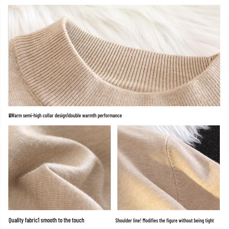 MINISO Мужской американский ретро плюшевый свитер с воротником-стойкой