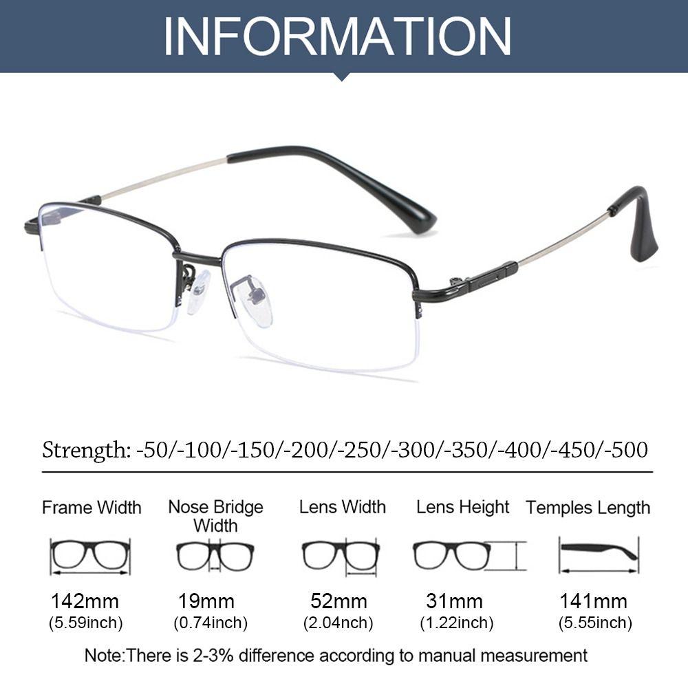 New Fashion Square Frame Ultra Light Myopia Glasses Eyeglasses Blue Light Blocking Vision Care