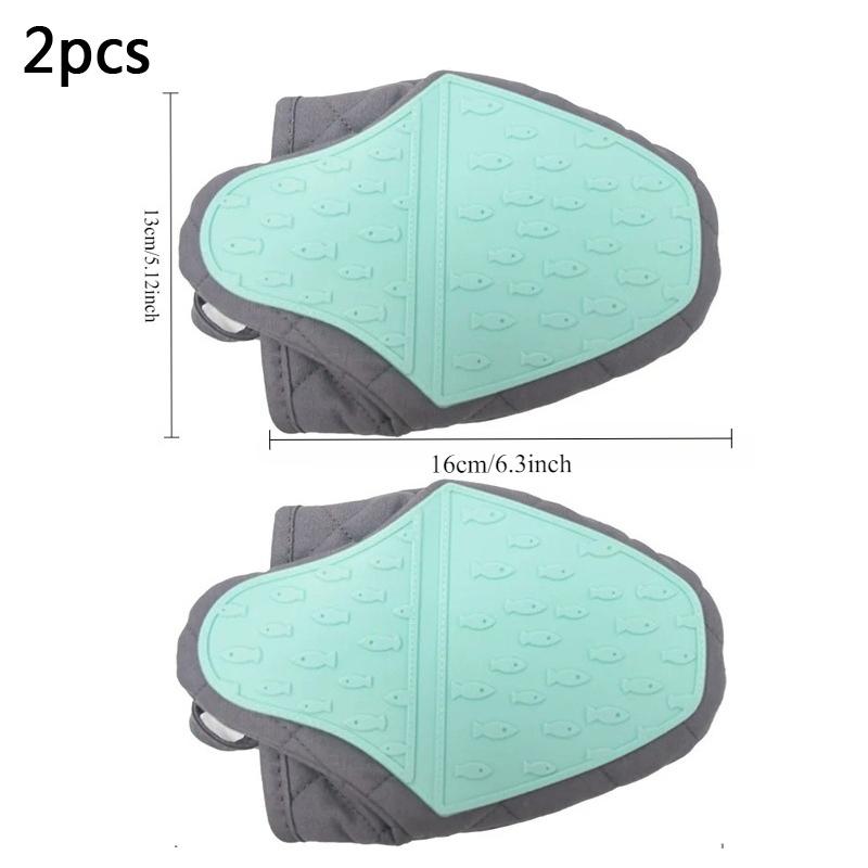 Универсальные силиконовые перчатки для духовки с защитой от ожогов в форме рыбы, утолщенные изоляционные перчатки, прихватки для барбекю, подносы, тарелки, держатели для мисок, принадлежности для выпечки