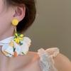 Sweet Flower Dangle Earrings Exaggerated Petals Stud Earrings Romantic Beach Earrings  Vacation
