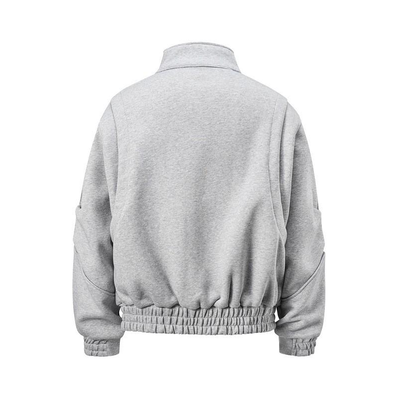 Mens Oversized Heavyweight Cotton Hooded Zip-Up Jacket Casual Streetwear Fall