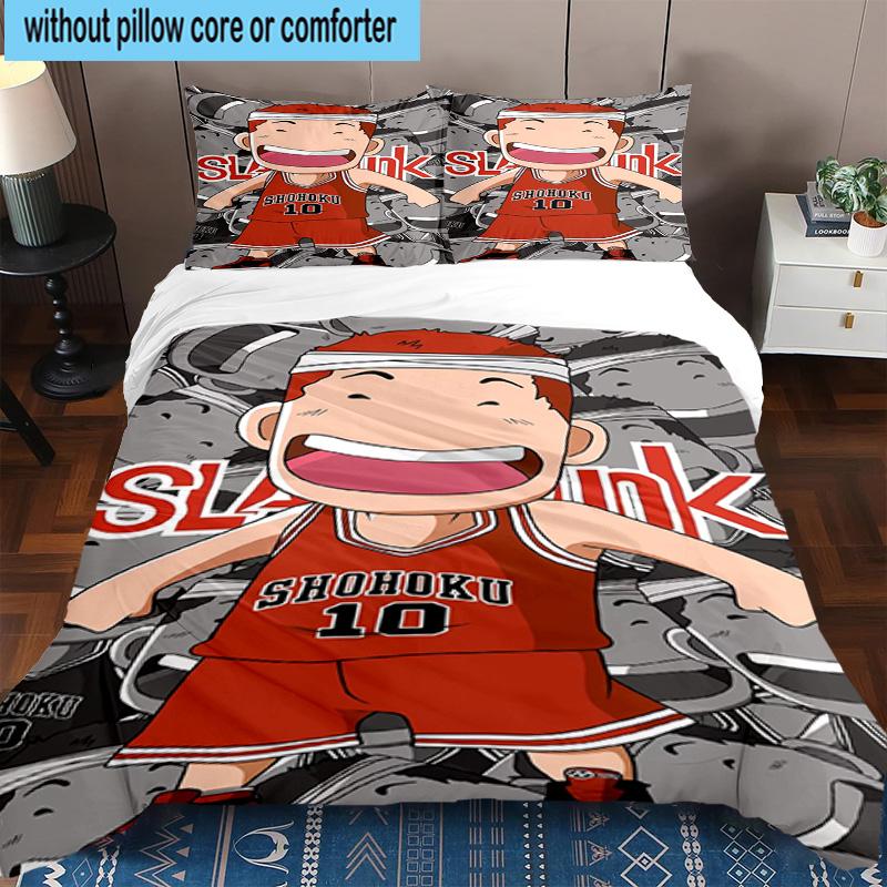 3PCS Slam Basketball Heroes 3pcs Bedding,Including 3PCS Duvet Cover And 2pcs Pillowcases Perfect for Christmas,Ideal for Bedroom, Dormitory